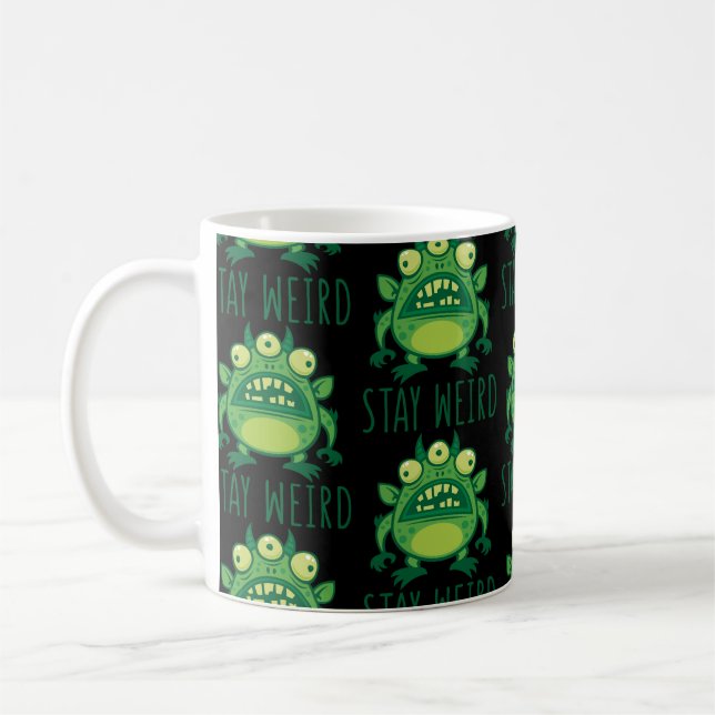 Taza De Café Stay Weird Alien Monster (Izquierda)