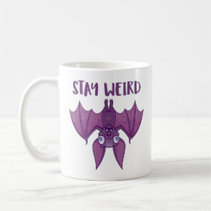 Taza De Café Stay Weird Personalizado Bat