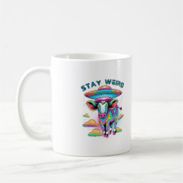 Taza De Café "Stay Weird" UFO Cow Mug