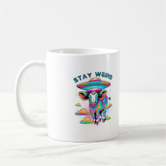 Taza De Café "Stay Weird" UFO Cow Mug