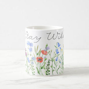 Taza De Café Stay Wild Botanical Floral Mug