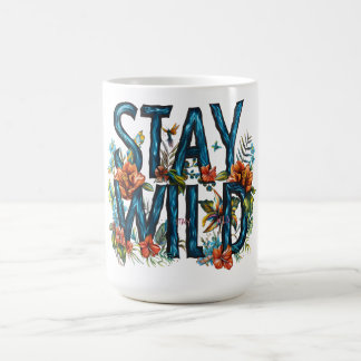 Taza De Café Stay Wild Floral Travel Mug