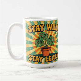 Taza De Café Stay wild leafy cute botanical Coffee Mug