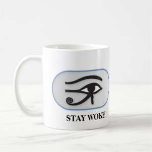 TAZA DE CAFÉ STAY WOKE (OJO DE HORUS)