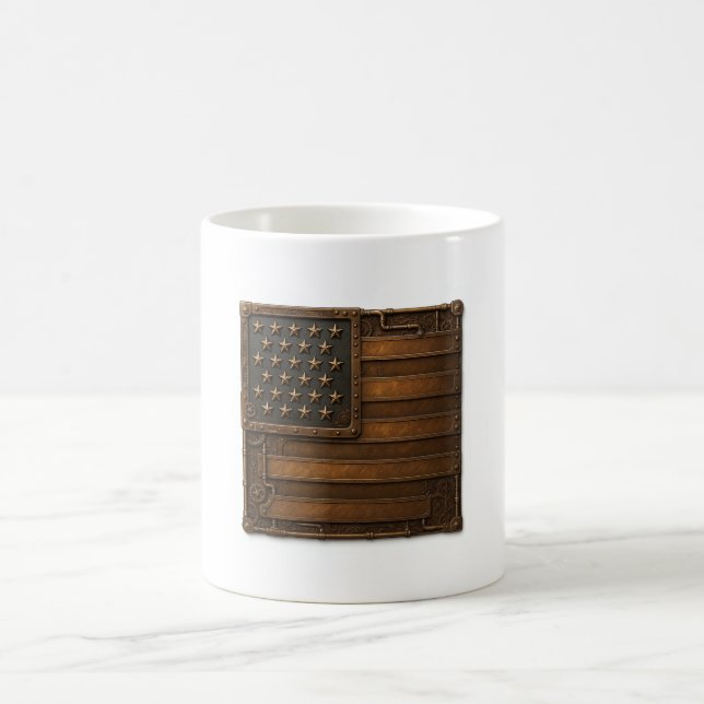 Taza De Café Steampunk American Flag. (Centro)