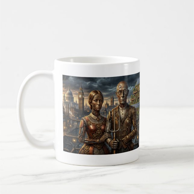 Taza De Café Steampunk American Gothic: Lodon Mug (Izquierda)
