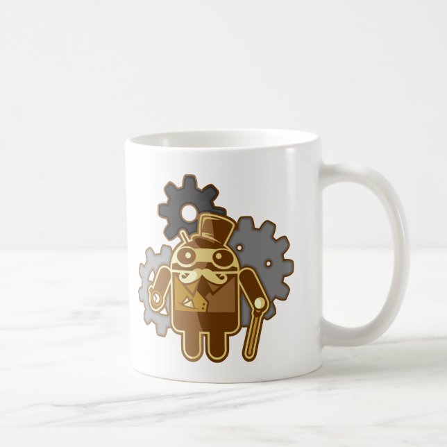 Taza De Café Steampunk Android (Derecha)