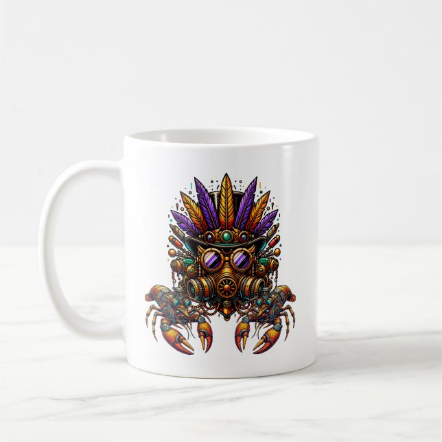Taza De Café Steampunk Mardi Gras (Izquierda)