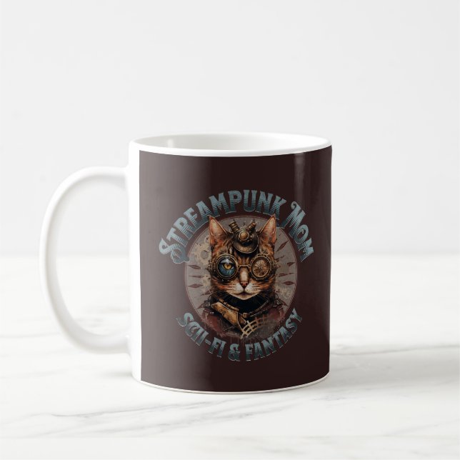 Taza De Café Steampunk Mom Cat (Izquierda)