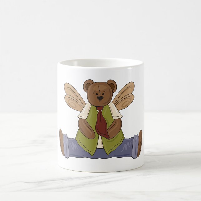 Taza De Café Steampunk Teddy Bear con alas de hadas (Subido por el creador)