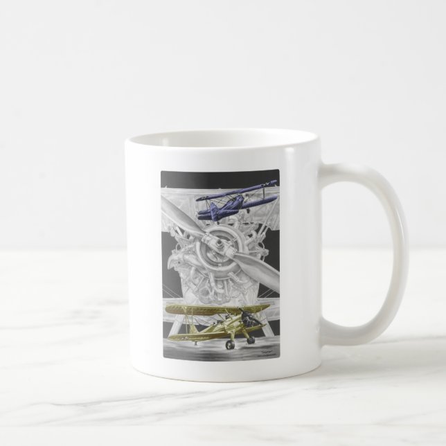 Taza De Café Stearman Biplane (Derecha)