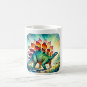 Taza De Café Stegosaurus in Watercolor 190724AREF136 - Watercol