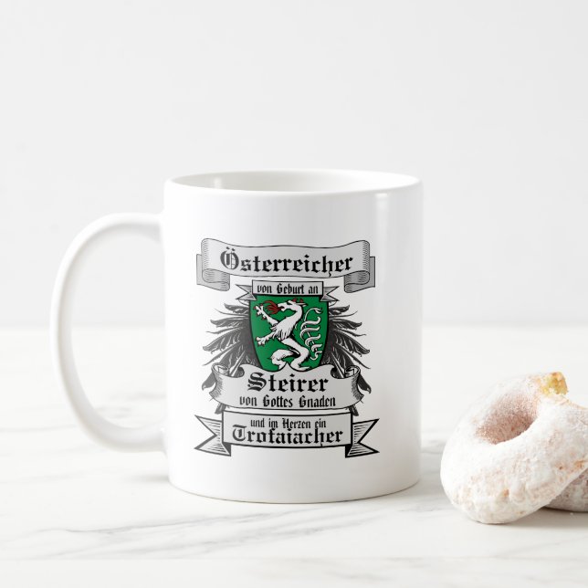 Taza De Café Steiermark Österreich Trofaiacher im Herzen (Con donut)