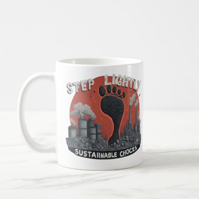 Taza De Café Step Lightly: Choose Sustainable Solutions (Izquierda)