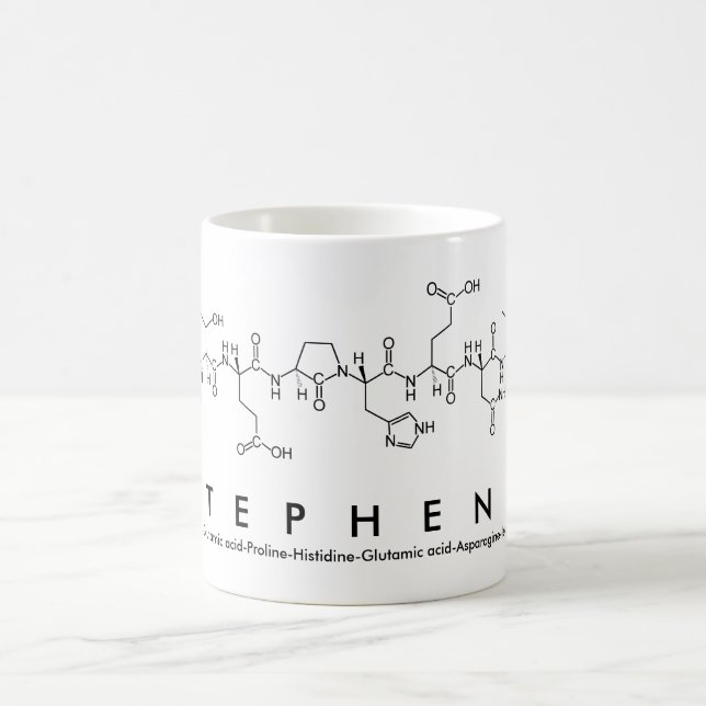 Taza De Café Stephenie peptide nombre mug (Centro)