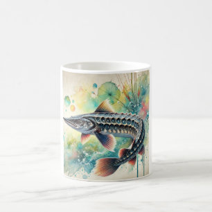 Taza De Café Sterlet Sturgeon 060824AREF147 - Watercolor