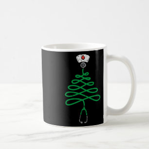 Taza De Café Stethoscope Navidades de enfermería de árbol de Na