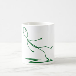 Taza De Café Stickman Banana Slip Mug