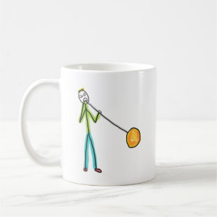 Taza De Café Stickman de soplado de vidrio