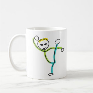 Taza De Café Stickman Kung Fu