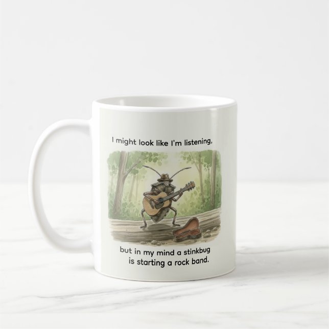 Taza De Café Stink Bug Gifts Funny Brown Marmorated Stinkbug  (Izquierda)