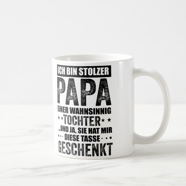 Taza De Café Stolzer Papa, Vater Und Tochter Spruch, Geschenk (Derecha)
