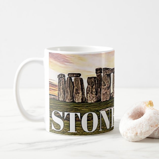 Taza De Café Stonehenge Coffee Mug (Con donut)
