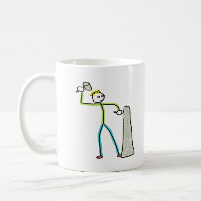 Taza De Café Stonemason Stickman (Izquierda)