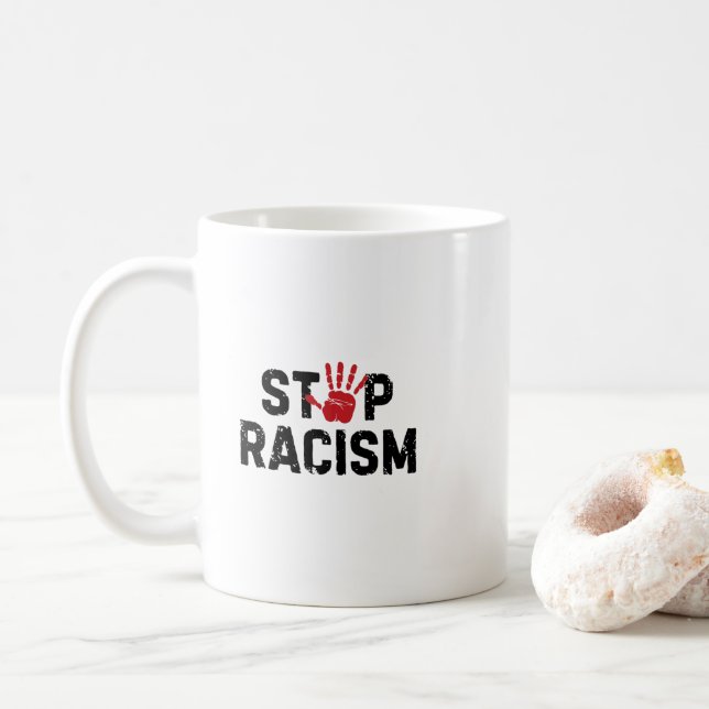 Taza De Café stop racism  (Con donut)