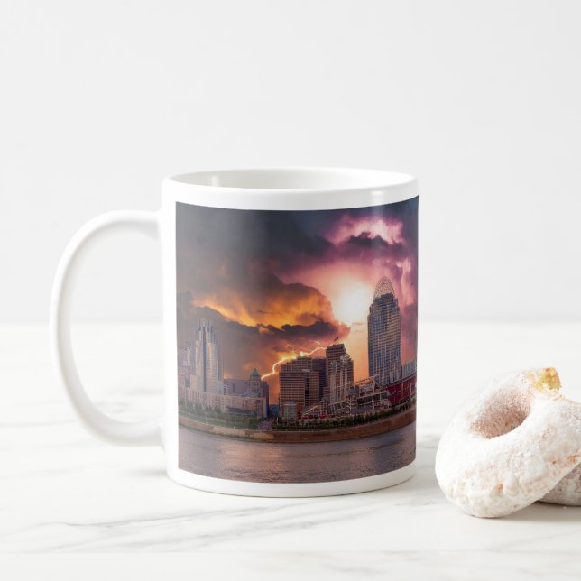 Taza De Café Stormy Cincinnati Great American Ball Park (Con donut)