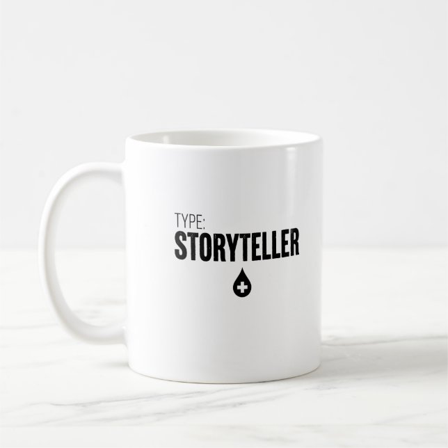 Taza De Café Storyteller Writer Journalist Blogger Writing (Izquierda)