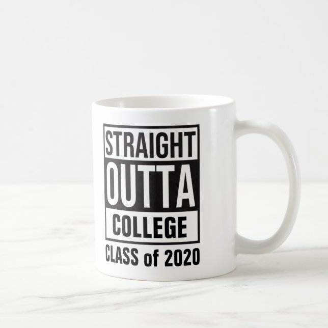 Taza De Café Straight Outta College Mug (Derecha)