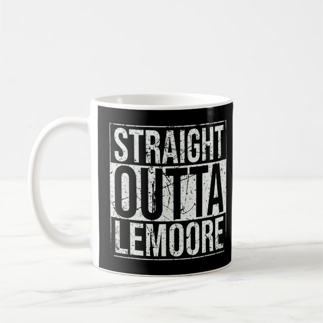 Taza De Café Straight Outta Lemoore Vintage (Izquierda)