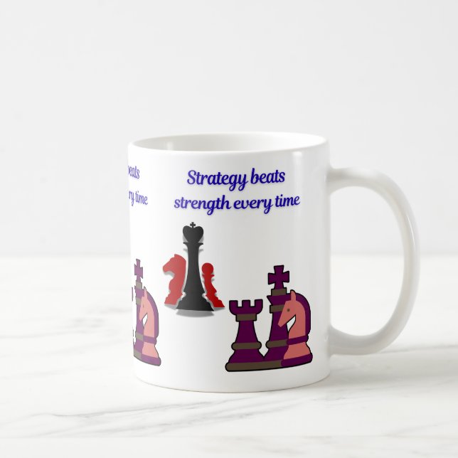 Taza De Café Strategy Over Strength Chess Mug (Derecha)