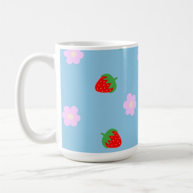 Taza De Café Strawberries & Flowers (Izquierda)