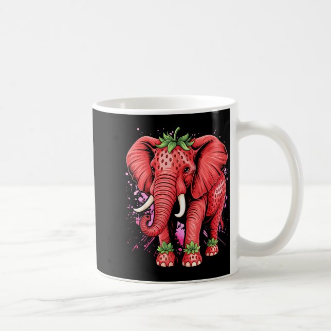 Taza De Café Strawberry Elephant Italian Brain Rot Meme Birthda (Derecha)