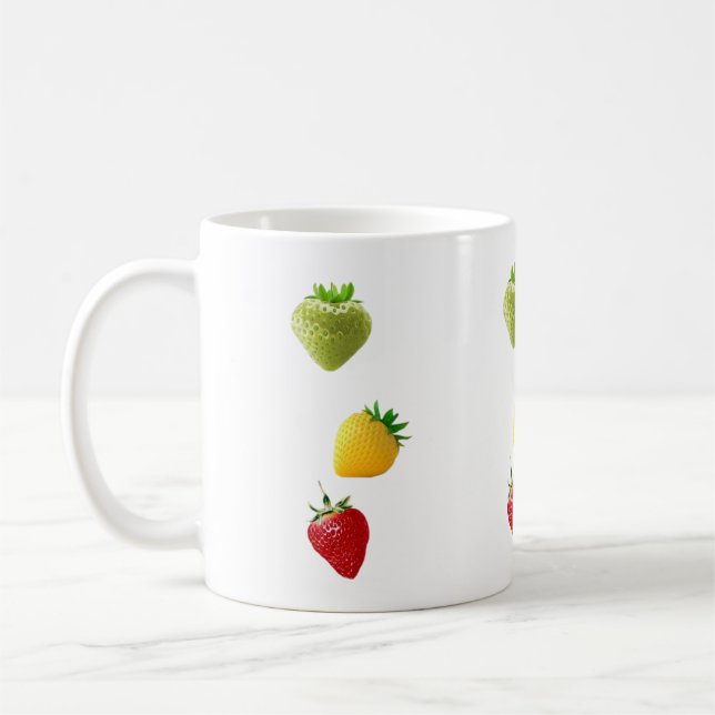 Taza De Café Strawberry Memories Seeds of Sweetness Between  (Izquierda)