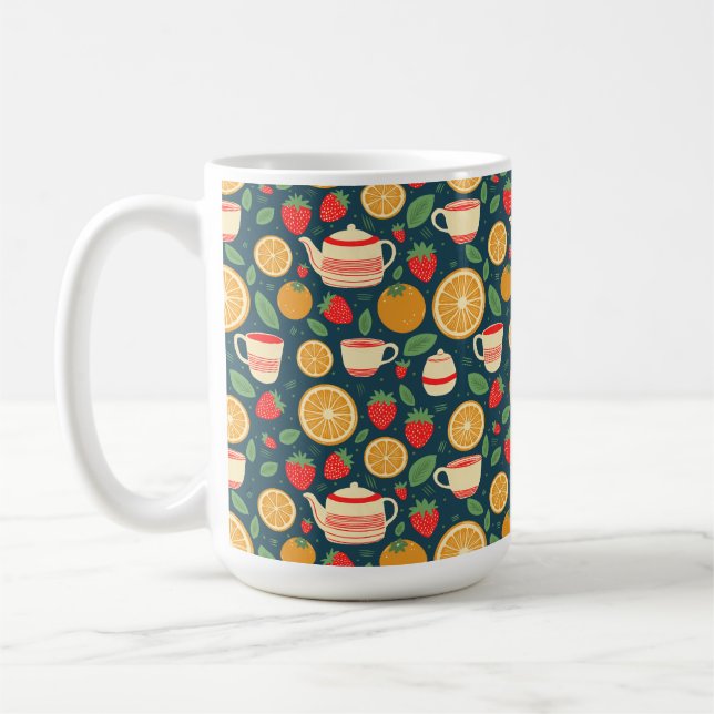 Taza De Café Strawberry Orange Tea Time (Izquierda)