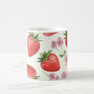 Taza De Café Strawberry Watercolor Mug