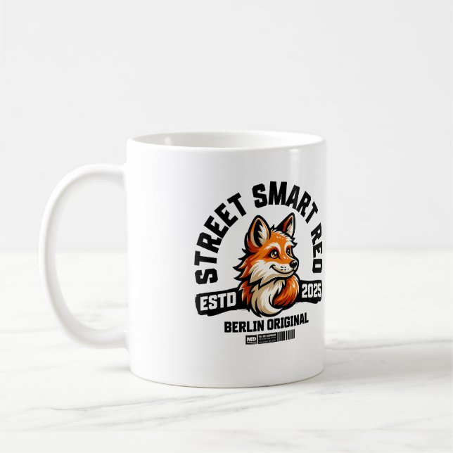 Taza De Café Street Smart Red Fox – Berlin Original Urban Vibes (Izquierda)