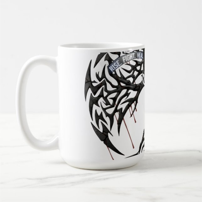 Taza De Café Strength Through Pain – Motivational Quote Drinkin (Izquierda)