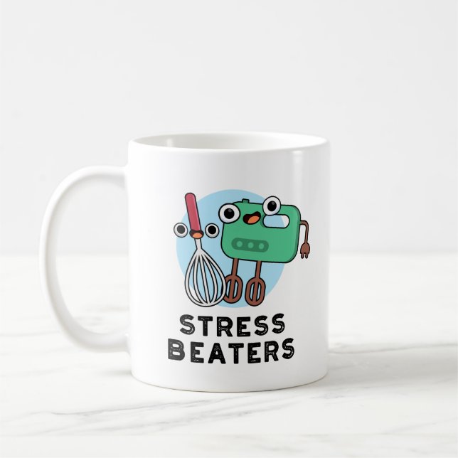 Taza De Café Stress Beaters Funny Baking Whisk Pun (Izquierda)