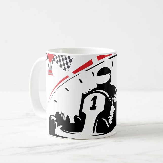 Taza De Café Strike with Style: The Ultimate karting Mug (Anverso izquierdo)