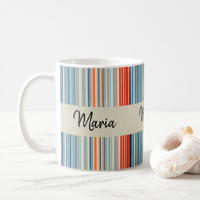 Taza De Café Stripe Mug (Con donut)
