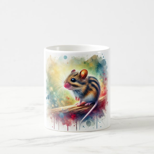 Taza De Café Striped Back Mouse 060724AREF114 - Watercolor (Centro)