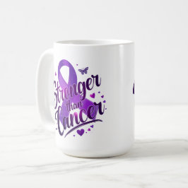 Taza De Café Stronger Than Cancer Mug | Cancer Awareness Coffee