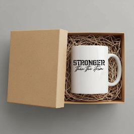 Taza De Café Stronger than the storm, faith inspired