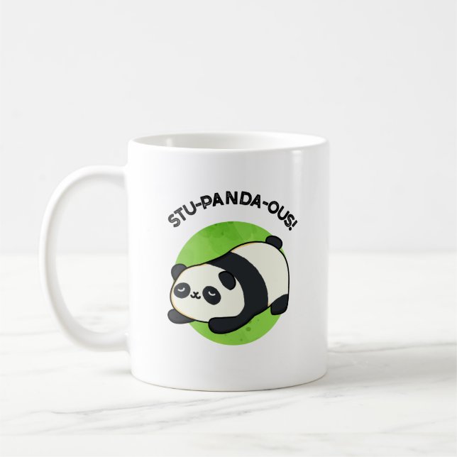 Taza De Café Stu-panda-ous Funny Panda Pun (Izquierda)