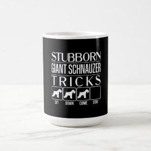 Taza De Café Stubborn Giant Schnauzer Tricks, gracioso gigante 