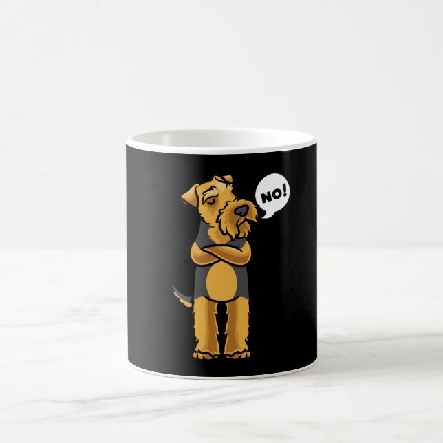 Taza De Café Stubborn Welsh Terrier Dog (Centro)